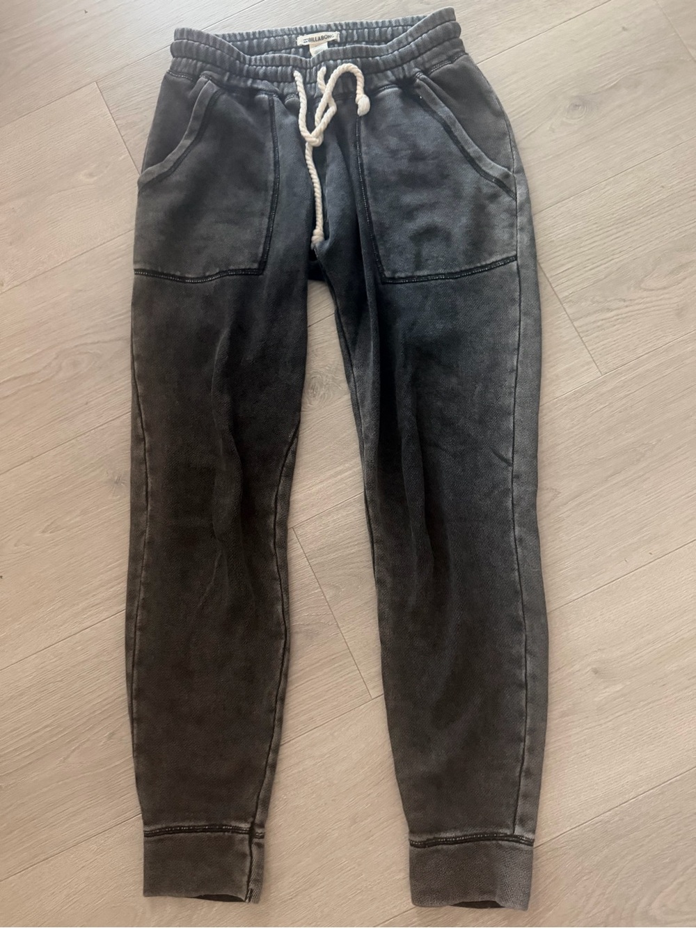 Billabong Mineral Washed Black Fleece Sweatpants